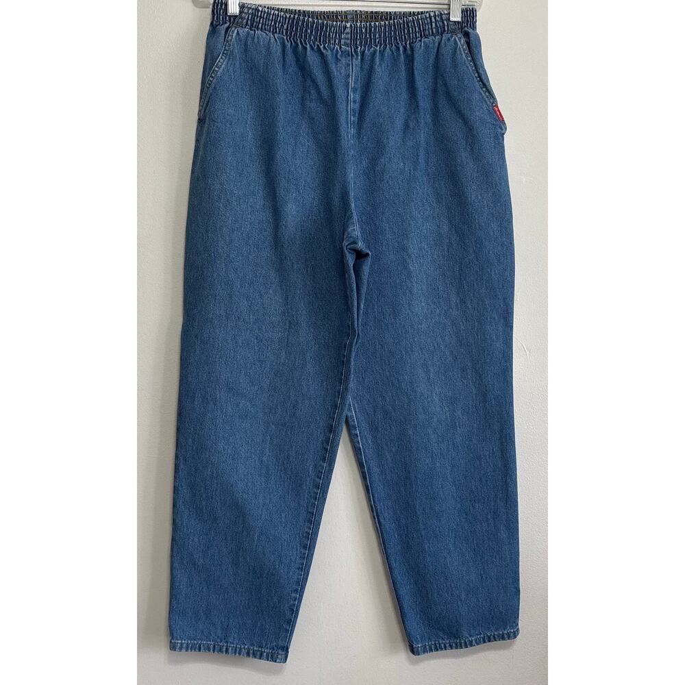 Vintage Brittania Blue Denim Pull-On Jeans Elastic Waist 16P